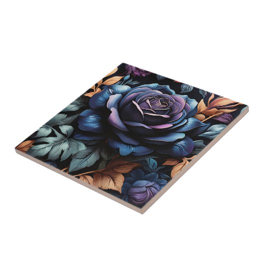 Floral Roos Botanical Dreamy Tegeltje (Zijkant)