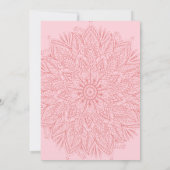 Floral Roos Bruin Indiaas Meisje Halve Saree Cerem Kaart (Achterkant)