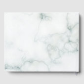 Floral Roos Bunch Wreath Marble Wedding Logo Gastenboek (Achterkant)