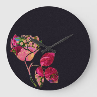 Floral Roos Clock Grote Klok