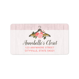 Floral Roos Clothes Hanger Closet Mode Boutique Etiket