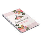 Floral Roos Clothes Hanger Closet Mode Boutique Notitieboek (Rechterzijde)