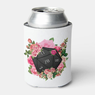 Floral Roos D20 Tabletop RPG Gaming Dice Blikjeskoeler