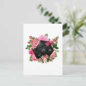 Floral Roos D20 Tabletop RPG Gaming Dice Briefkaart (Staand voorkant)