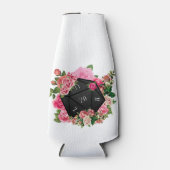Floral Roos D20 Tabletop RPG Gaming Dice Flesjeskoeler (Voorkant)