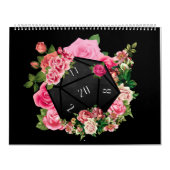 Floral Roos D20 Tabletop RPG Gaming Dice Kalender (Hoes)
