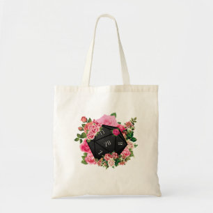 Floral Roos D20 Tabletop RPG Gaming Dice Tote Bag