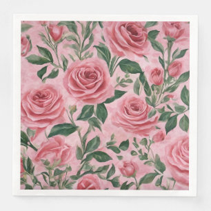 Floral Roos Design Servet