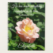 Floral Roos ecclesiastes Perzisch Roze Gepersonali Planner (Voorkant)