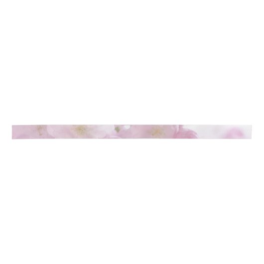 Floral Roos Elegant Modern Plain Pink Satijnen Lint (Voorkant)