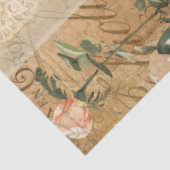 Floral  Roos Ephemera Franse ontkoppeling Tissuepapier (Detail)
