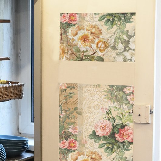 Floral  Roos Ephemera Franse ontkoppeling Tissuepapier