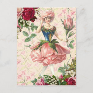  Floral Roos Fairy Fantasy Briefkaart
