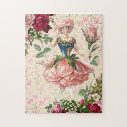 Floral Roos Fairy Fantasy Legpuzzel (Verticaal)