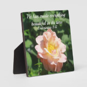 Floral Roos Foto Inspirerend Text ecclesiasta Fotoplaat (Voorkant)