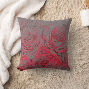 Floral Roos Glow Pattern Kussen