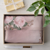 Floral Roos Gold Botanical Tissuepapier (Geschenk)