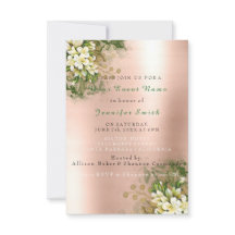 Floral Roos Gold Copper Metallic Blush Parly Mint