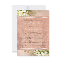 Floral Roos Gold Copper Metallic Blush Parly VIP