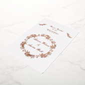 Floral Roos Gold Foil Folie Uitnodiging (Gedraaid)