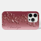 Floral Roos Gold - gepersonaliseerd Case-Mate iPhone Case (Achterkant (horizontaal))