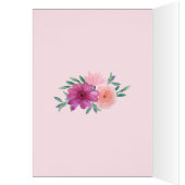 Floral Roos Gold Glitter Baby shower Dank u (Binnen (Links))