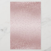 Floral Roos Gold Glitter - Programma (Achterkant)