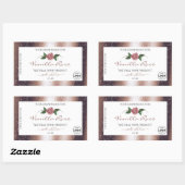Floral Roos Gold Glitter White Product Labels Logo (Vel)