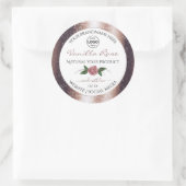 Floral Roos Gold Glitter White Product Labels Logo (Tas)