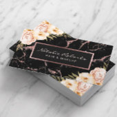  Floral Roos Gold Marble Beauty Salon & Spa Visitekaartje