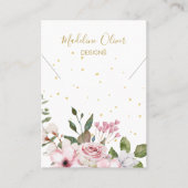 Floral Roos Gold modern Ketting beeldscherm Visitekaartje (Voorkant)