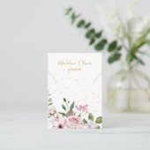 Floral Roos Gold modern Ketting beeldscherm Visitekaartje (Staand voorkant)