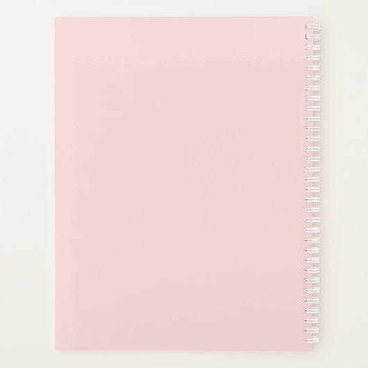 Floral Roos Gold Pink Stripe Script Future Mrs. Planner (Achterkant)