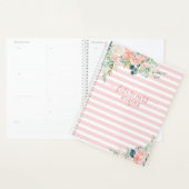 Floral Roos Gold Pink Stripe Script Future Mrs. Planner (Display)