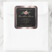 Floral Roos Gold Soft Glitter Black Product Labels (Tas)