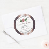 Floral Roos Gold Soft Glitter White Product Labels (Envelop)