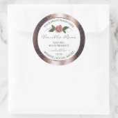 Floral Roos Gold Soft Glitter White Product Labels (Tas)