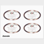 Floral Roos Gold Soft Glitter White Product Labels (Vel)