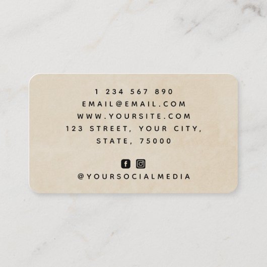 Floral Roos Hoefijzer Boerderij Ranch Riding Instr Visitekaartje (Achterkant)