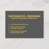 Floral Roos Initiaal Letter Monogram Naam Paar Visitekaartje (Achterkant)