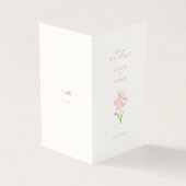 Floral Roos Ivoor Gevouwen Kaart Trouwprogramma (Buitenkant)