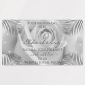 Floral Roos Light Cream Grey Pink Product Labels (Design 2)