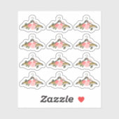 Floral Roos Mode Kleding Hanger Mode Closet Sticker (Vel)