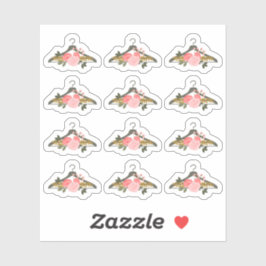Floral Roos Mode Kleding Hanger Mode Closet Sticker