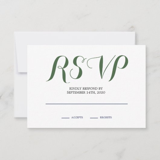 Floral Roos Neutraal RSVP (Voorkant)