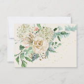 Floral Roos Neutraal RSVP (Achterkant)