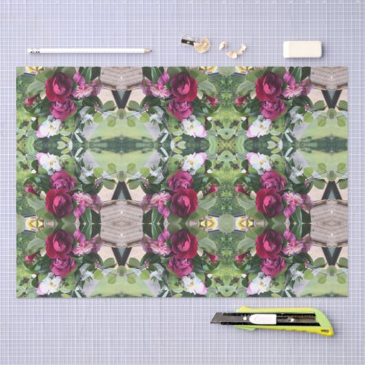 Floral Roos  ontkoppeling Tissuepapier (Craft)