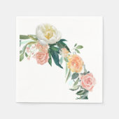 Floral roos Papier servetten (Voorkant)