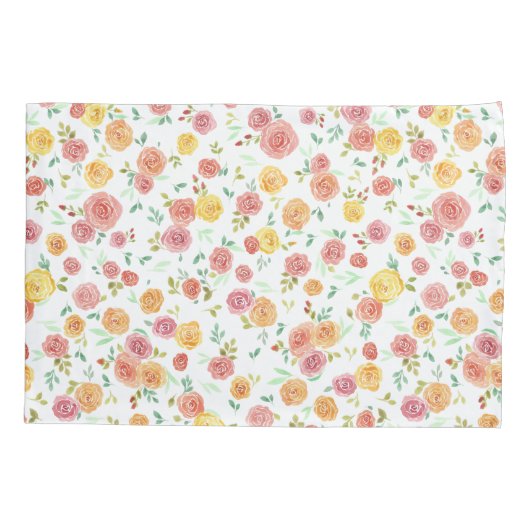  Floral Roos Patroon Kussensloop (Achterkant)