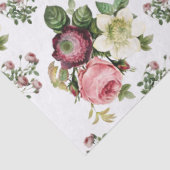 Floral Roos Patroon Tissuepapier (Detail)